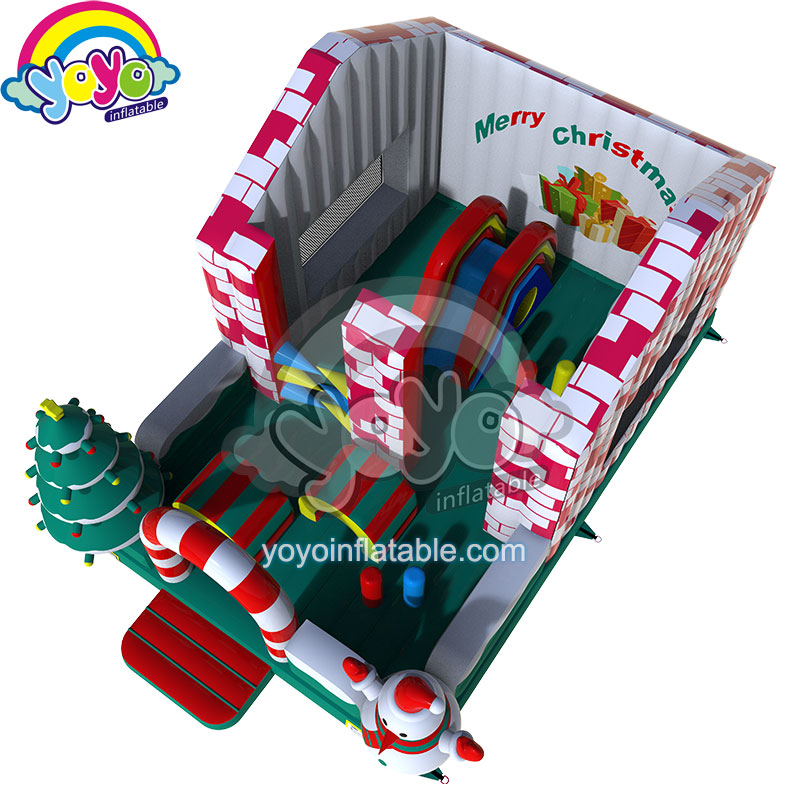 Christmas Inflatable Amusement Park Playground with House YY-NAP181202