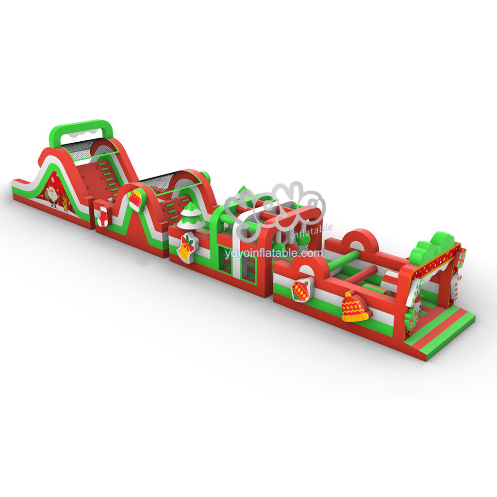 Run Forward Inflatable Christmas Obstacle Course YYOB230432 Yoyo