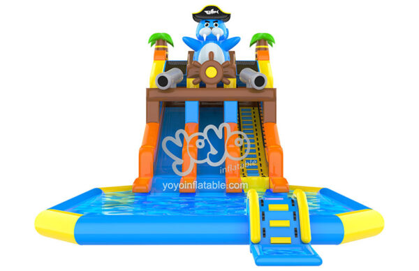 Captain Seal Inflatable Pool Slide YY-WSL240501 (2)