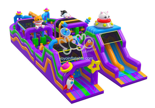 Cat's Space Journey Inflatable Obstacle Course YY-OB240501 (2)