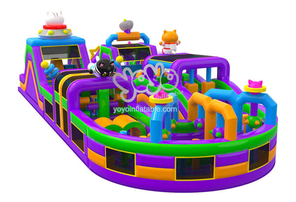 Cat's Space Journey Inflatable Obstacle Course YY-OB240501 (3)