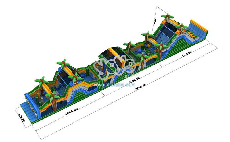 Tropical Commercial Inflatable Obstacle Course YY-OB240701-B (5)