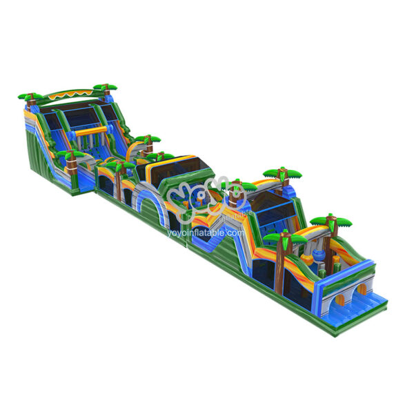 Tropical Marble Obstacle Course Bounce House YY-OB240701-A (1)