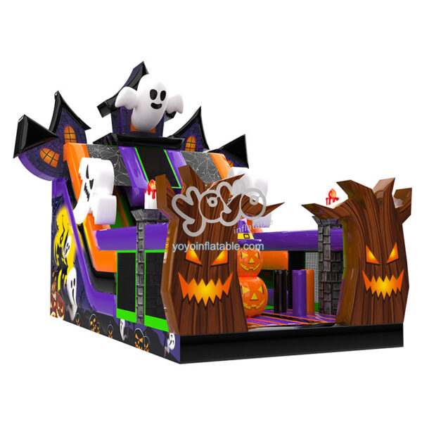 Castle Ghost Inflatable Dry Slide YY-SL240701 (1)