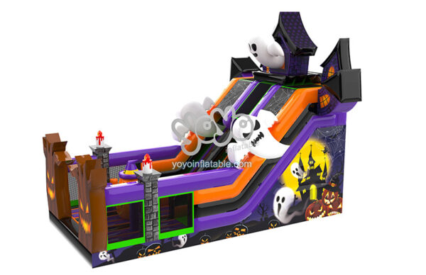 Castle Ghost Inflatable Dry Slide YY-SL240701 (2)