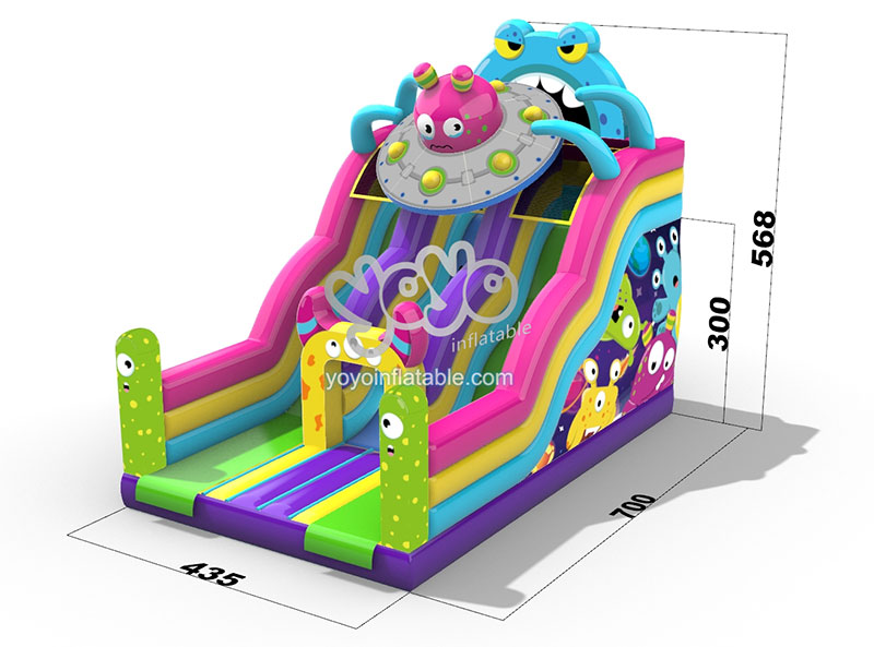 UFO Monster Inflatable Dry Slide YY-SL240301 (4)