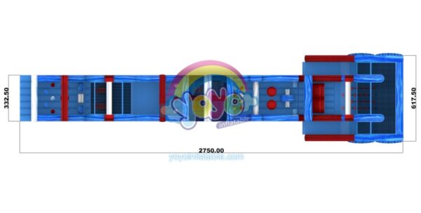 America Marble Obstacle Course Bounce House YY-OB240804 (4)