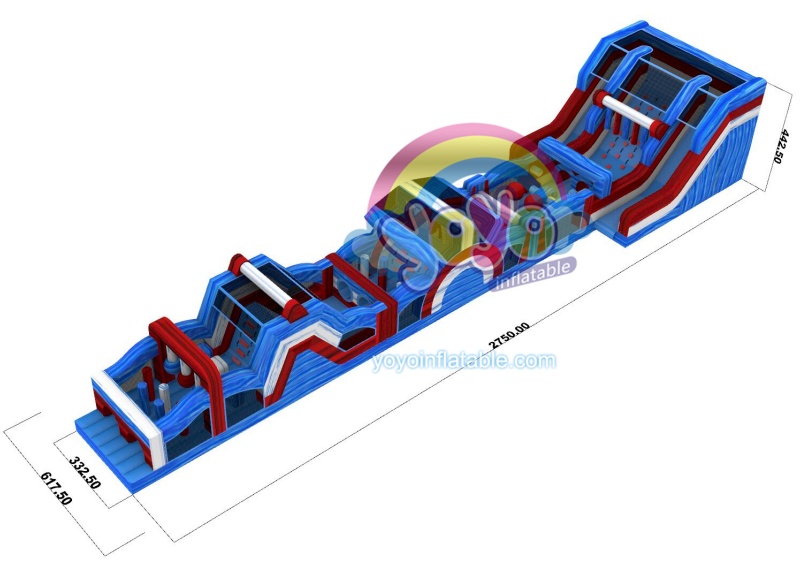 America Marble Obstacle Course Bounce House YY-OB240804 (5)