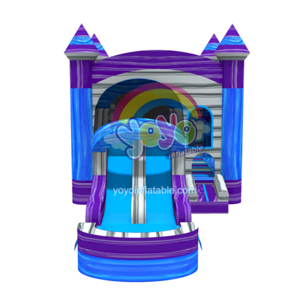 Blue Purple Marble Wet Dry Combo Bounce House YY-WCO241108-G (2)