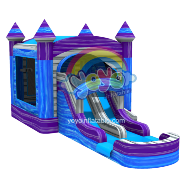 Blue Purple Marble Wet Dry Combo Bounce House YY-WCO241108-G (3)