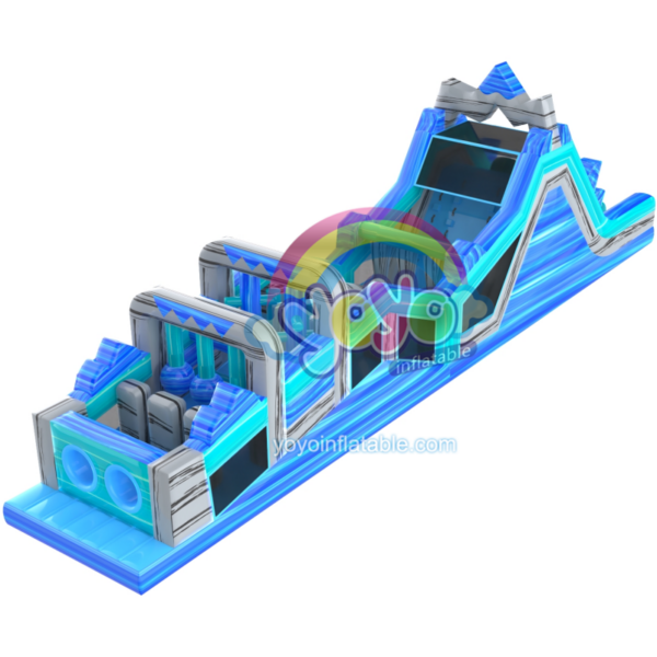 Ice Storm Marble Inflatable Obstacle Course YY-OB240402-A (1)