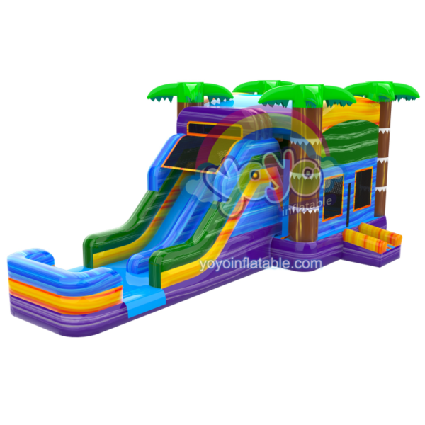 Tropical Wet Dry Combo Bounce House YY-WCO241007 (1)