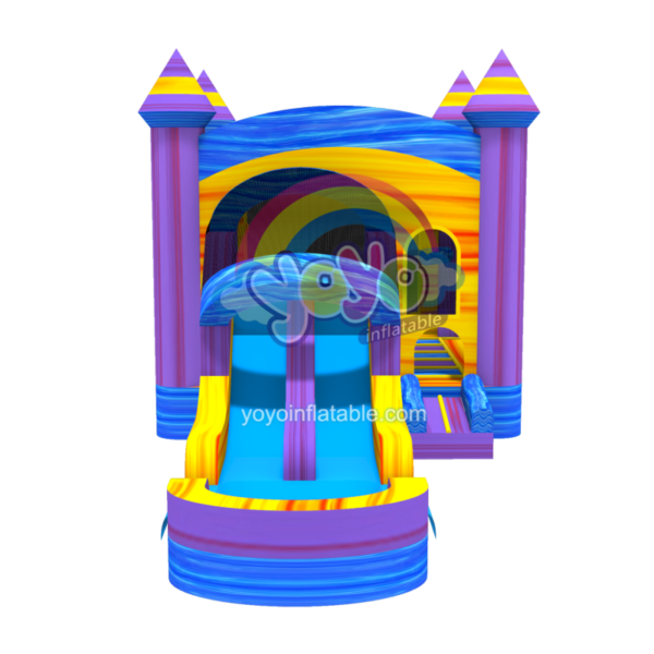 Yellow Marble Wet Dry Combo Bounce House YY-WCO241108-F (2)