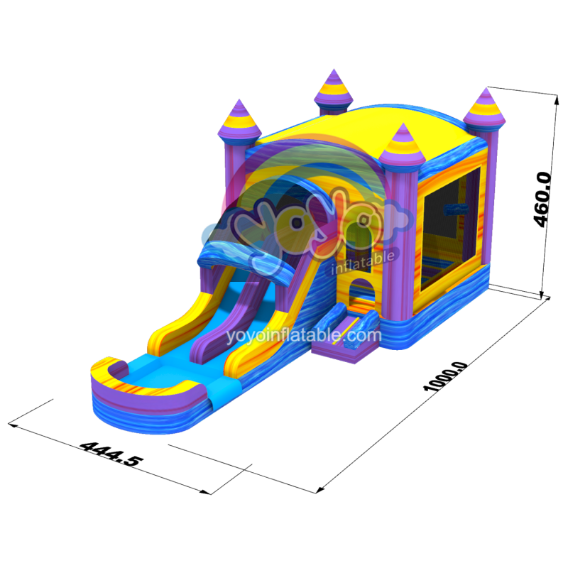 Yellow Marble Wet Dry Combo Bounce House YY-WCO241108-F (5)