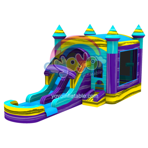 Yellow Purple Wet Dry Combo Bounce House YY-WCO241108-D (1)