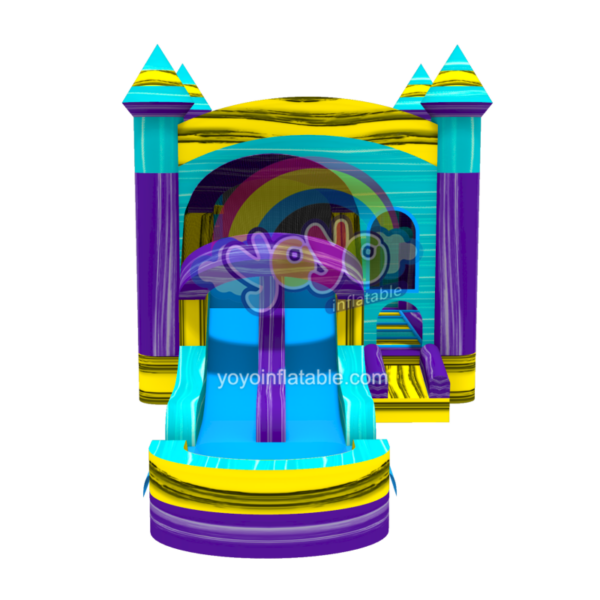 Yellow Purple Wet Dry Combo Bounce House YY-WCO241108-D (2)