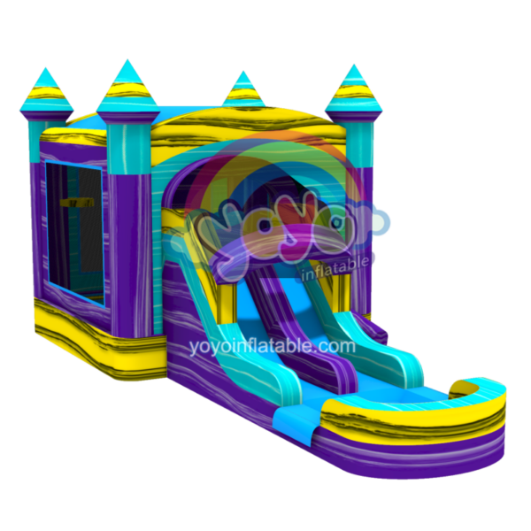 Yellow Purple Wet Dry Combo Bounce House YY-WCO241108-D (3)