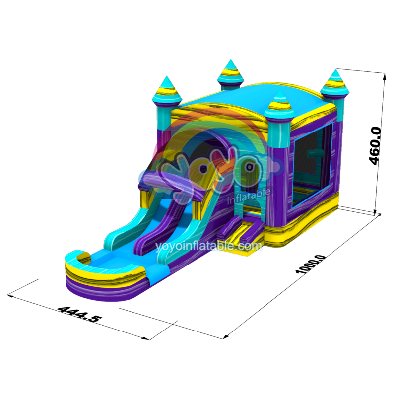 Yellow Purple Wet Dry Combo Bounce House YY-WCO241108-D (5)