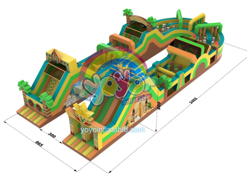 Ancient Egypt Obstacle Course Bounce House YY-OB241008 (5)