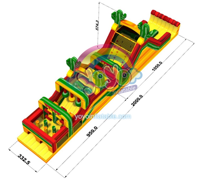 Western Desert Obstacle Course Bounce House YY-OB240905-D (5)