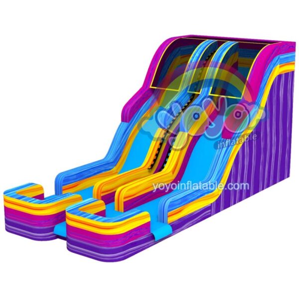 18ft Marble Purple Blue Inflatable Commercial Water Slide YY-WSL241107-E (1)