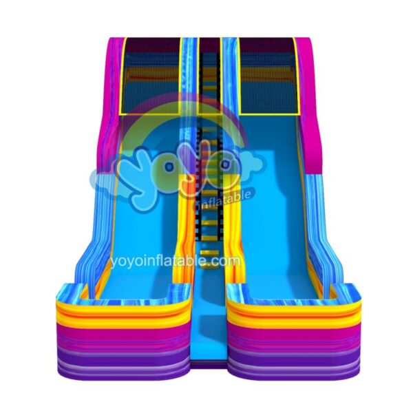 18ft Marble Purple Blue Inflatable Commercial Water Slide YY-WSL241107-E (2)