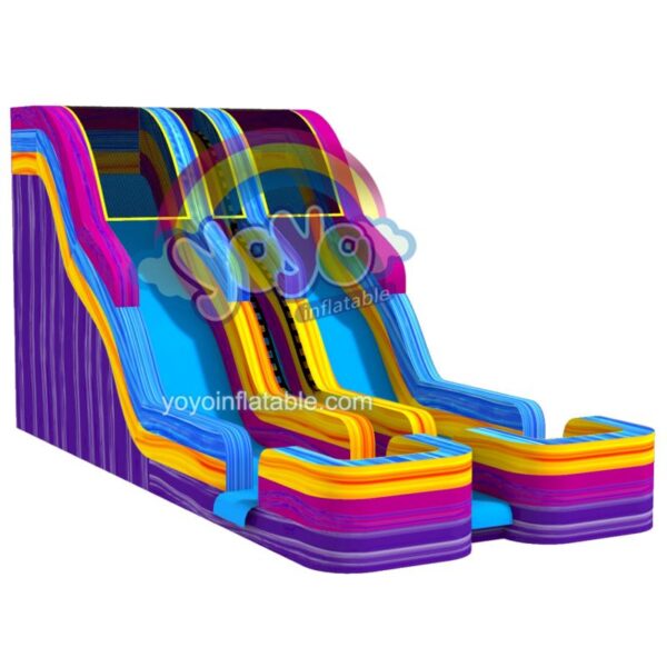 18ft Marble Purple Blue Inflatable Commercial Water Slide YY-WSL241107-E (3)