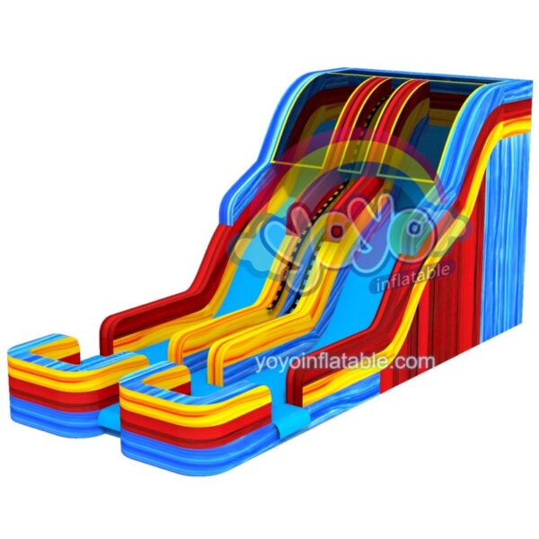 18ft Marble Red Blue Commercial Inflatable Water Slide YY-WSL241107-C (1)