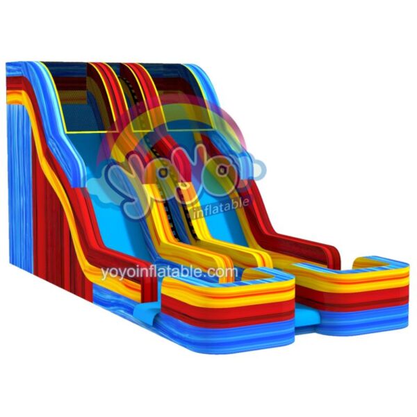 18ft Marble Red Blue Commercial Inflatable Water Slide YY-WSL241107-C (3)