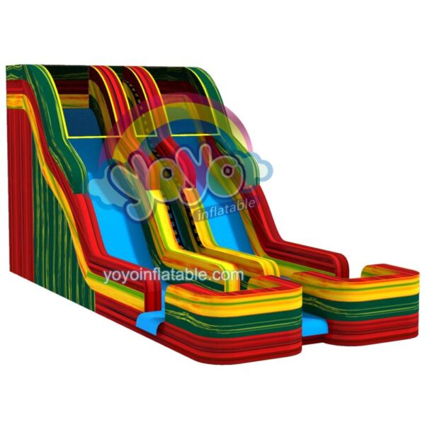 18ft Marble Red Green Commercial Inflatable Water Slide YY-WSL241107-F (3)