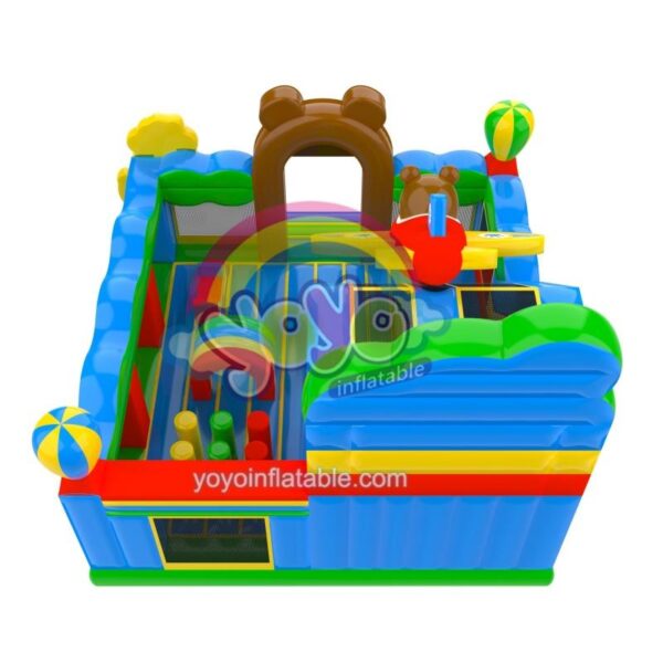 Naughty Bear Pilot Dry Inflatable Combo Bounce House YY-CO250128 (3)