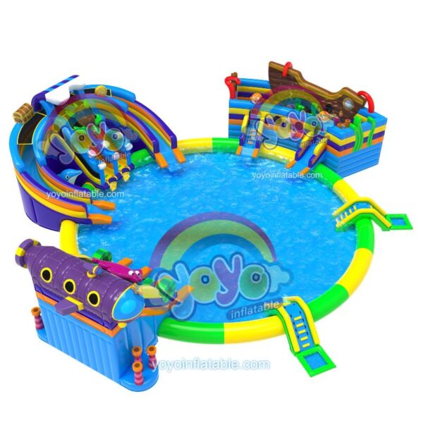 Ocean Kingdom Huge Inflatable Water Slide with Pool YY-WSL250319 (3)