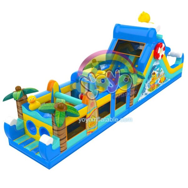 Surfing Duck Inflatable Obstacle Course Bounce House YY-OB250212 (1)