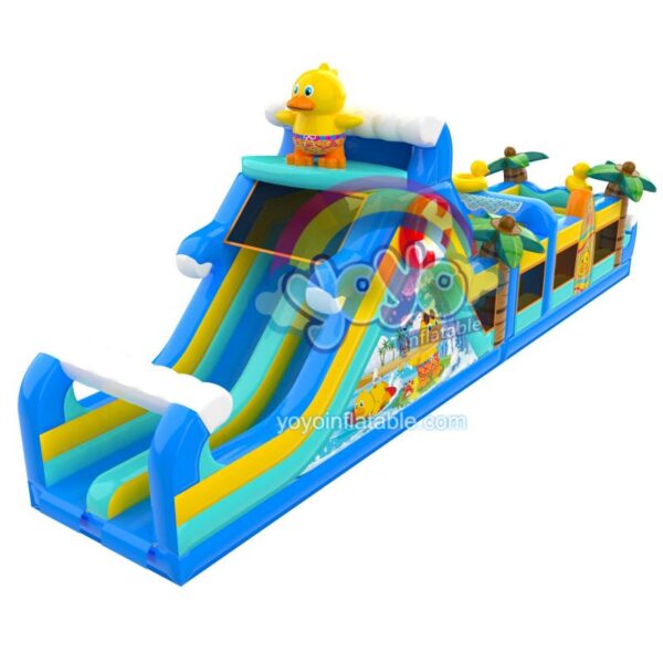 Surfing Duck Inflatable Obstacle Course Bounce House YY-OB250212 (2)